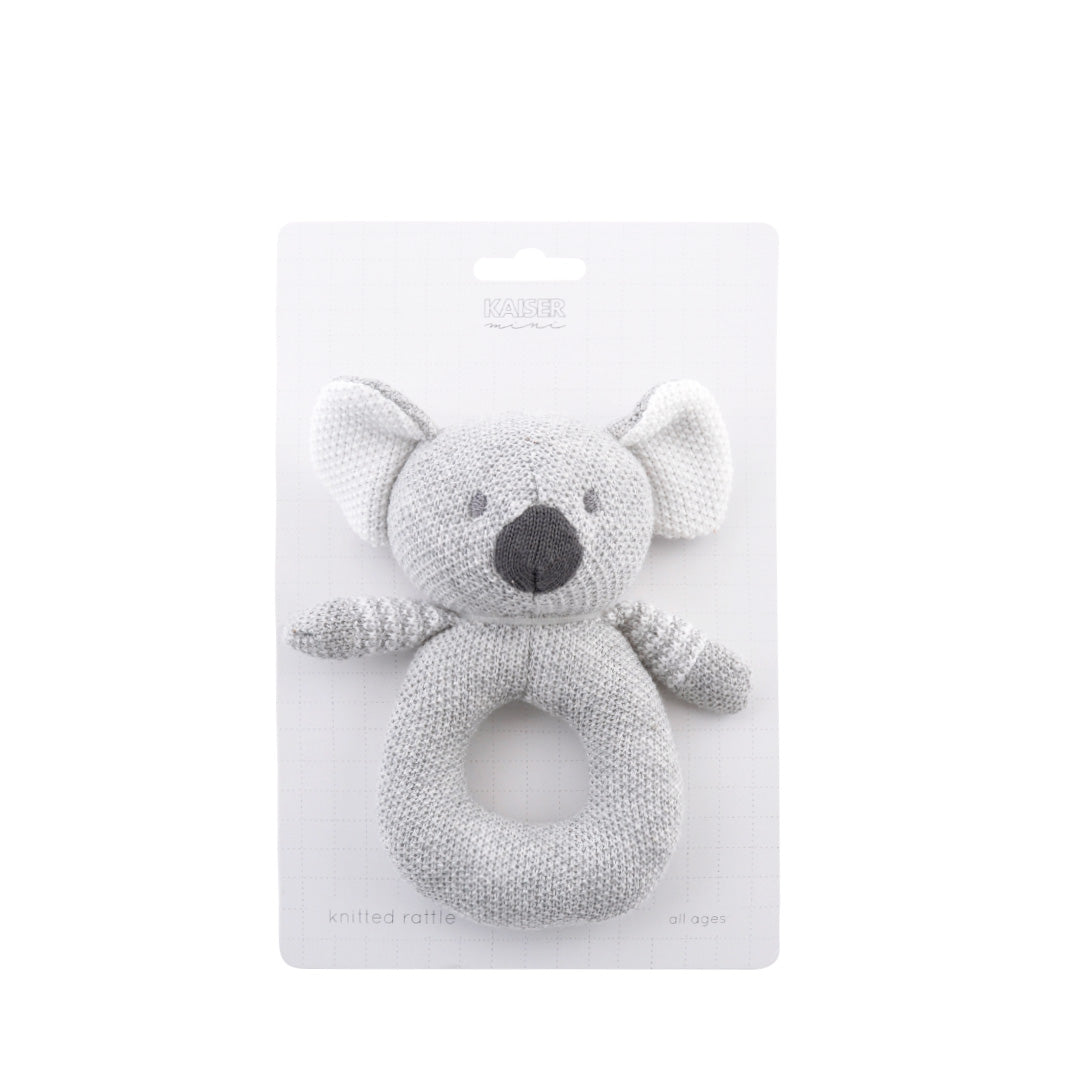 Knitted Baby Rattles - Koala